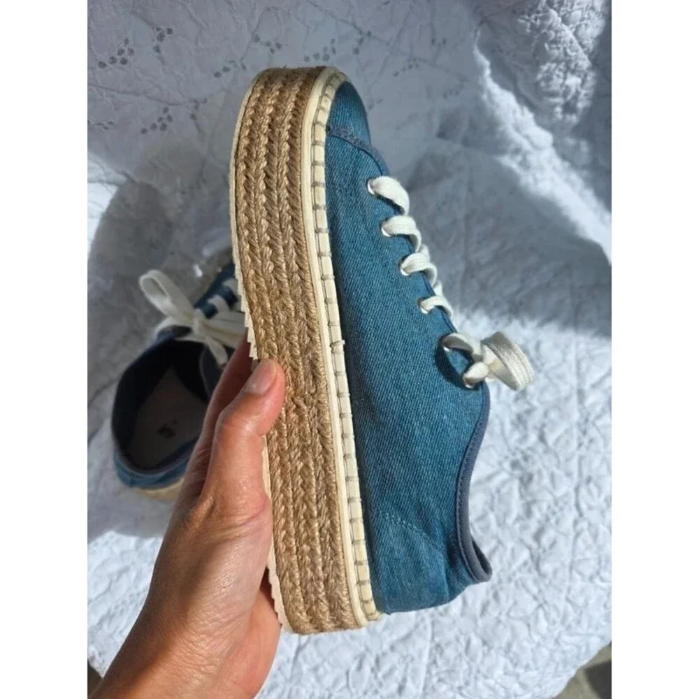 H&M Denim Espadrille Platform Sneakers EU 38 US 7.5